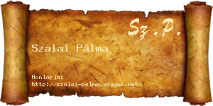 Szalai Pálma névjegykártya